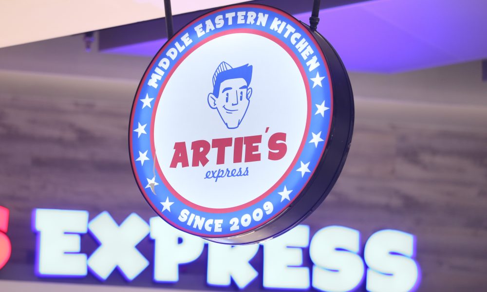 Arties Express sign with logo