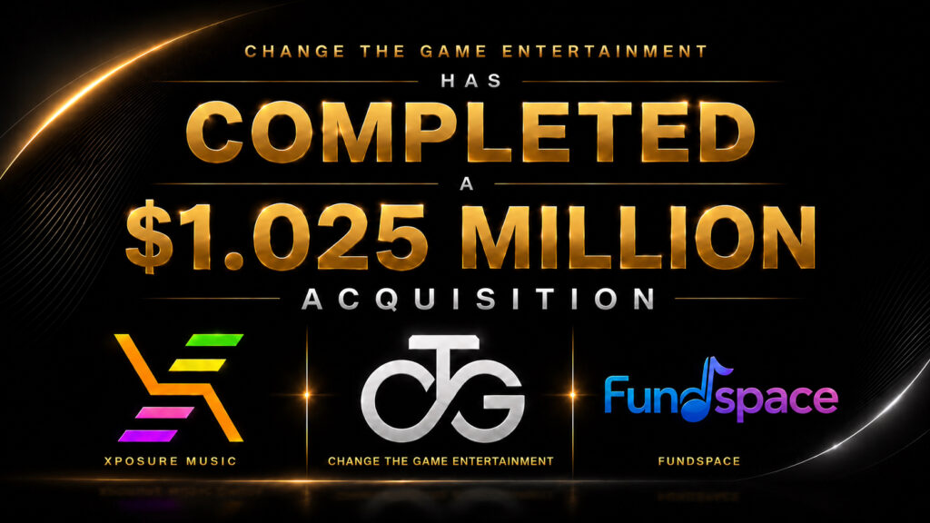 Change The Game Entertainment Closes Landmark $1.025 Million Music Catalog Acquisition