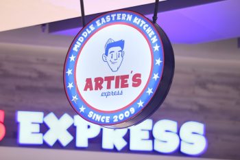 Arties Express sign with logo