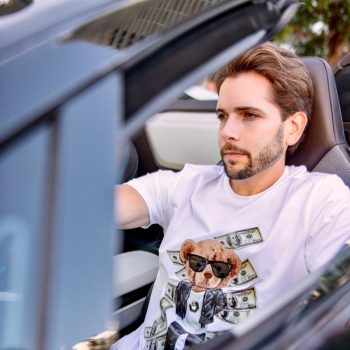 Jordan Bolch picture while sitting in a car