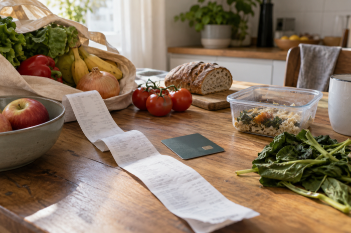 Receipt and Card on Counter